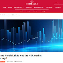 CCA and Morais Leito lead the M&A market in Portugal